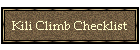 Kili Climb Checklist