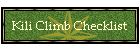 Kili Climb Checklist