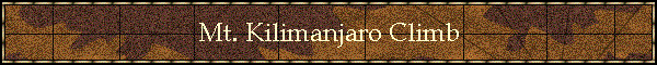 Mt. Kilimanjaro Climb